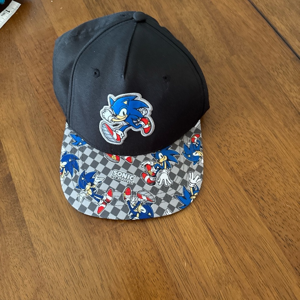 Sonic the Hedgehog Black and Gray Cap one size